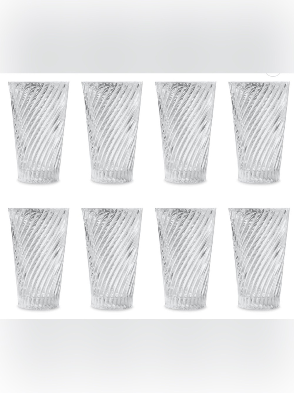 Rosie Glass Drinkware Set – 8 Piece, 16 oz